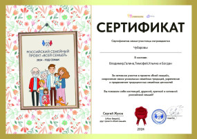 Всероссийский проект "Всей семьей", Всероссийский проект "Всей семьей",.